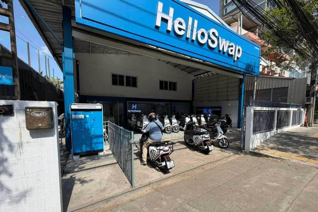 Bangkok Electric Motorcycle Scooter Battery Swap Service Station